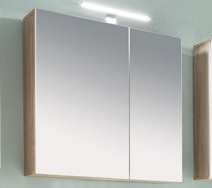 Koupelnová skříňka se zrcadlem Porto, dub sonoma