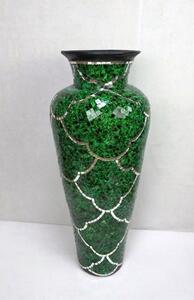 Váza LUNA zelená, podlahová, 80 cm, ruční práce