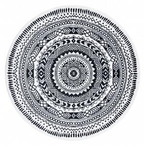 Kusový koberec Matto krémově šedý kruh 100cm