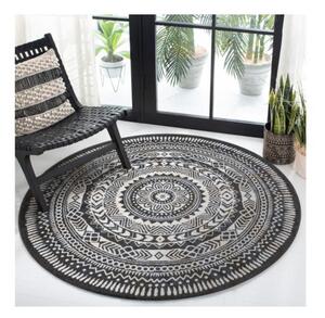 Kusový koberec Matto černý kruh 100cm