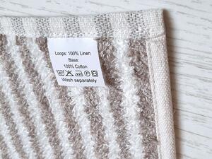 Snový svět Lněný ručník měkký proužek Rozměr: 45 x 90 cm