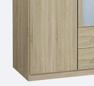 Šatní skříň Case, 136 cm, dub sonoma