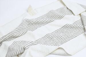 Snový svět Lněný ručník měkký světlý proužek Rozměr: 70 x 140 cm