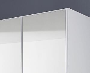 Šatní skříň Homburg, 181 cm, bílá/lesklá bílá