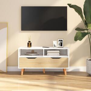 TV skříňka Colville - 90 x 40 x 48,5 cm | bílá a sonoma dub