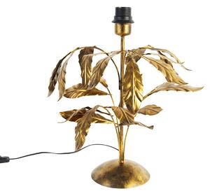 Vintage stolní lampa starožitná zlatá 40 cm bez stínidla - Linden