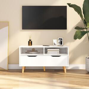 TV skříňka Colville - 90 x 40 x 48,5 cm | bílá s vysokým leskem