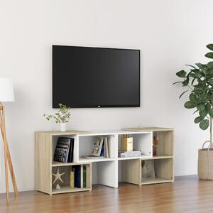 TV skříňka Sardis - 104 x 30 x 52 cm | bílá a dub sonoma