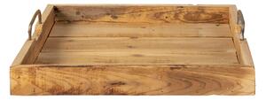 Dřevěný servírovací podnos více antik - 40*40*8 cm