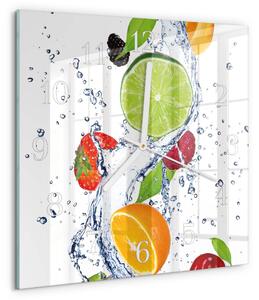 Skleněné hodiny Ovoce Citron zskb-30x30-00082876