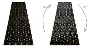 Kusový koberec Jón černý atyp 60x250cm