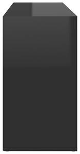 Lavice s botníkem Axell - 103x30x54,5 cm | černá vysoký lesk