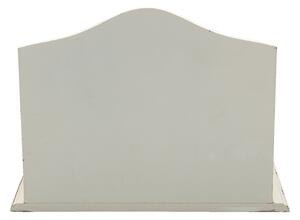 Bílý dřevěný stojan na dopisy se šuplíčky Mollie - 26*14*20 cm