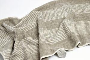 Snový svět Lněný ručník měkký tmavý proužek Rozměr: 45 x 90 cm