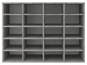 Botník Anstey - 20 přihrádek - betonově šedý | 92x30x67,5 cm