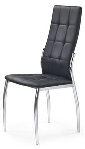 Jídelní židle LECH – ocel, ekokůže, černá