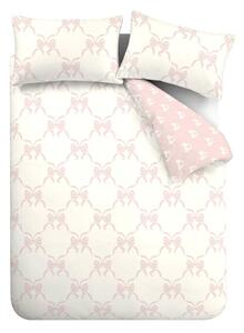Růžové povlečení na dvoulůžko 200x200 cm Pretty Bows – Catherine Lansfield