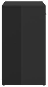 Lavice s botníkem Fintry - 94,5 x 31 x 57 cm | černá vysoký lesk