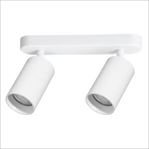 Bodové svítidlo Pipe, 2x bílé kovové stínítko, w