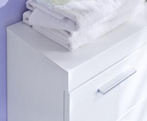 Koupelnová stojací skříňka Amanda 802, lesklá bílá