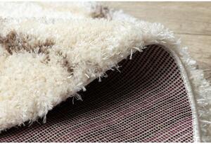 Kusový koberec shaggy Flan krémový kruh 160cm