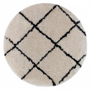 Kusový koberec shaggy Flan krémový 2 kruh 160cm