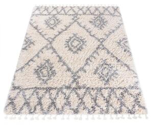 Kusový koberec shaggy Azteco krémově šedý 80x150cm