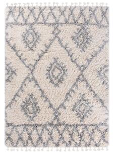 Kusový koberec shaggy Azteco krémově šedý 140x200cm