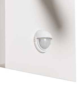 Venkovní nástěnné svítidlo bílé včetně LED IP54 pohybového senzoru - Simon