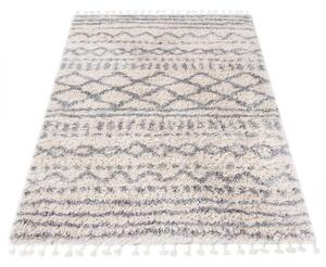 Kusový koberec shaggy Aron krémově šedý 60x100cm