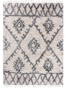 Kusový koberec shaggy Azteco krémově šedý 2 140x200cm
