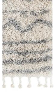 Kusový koberec shaggy Aron krémově šedý 60x100cm