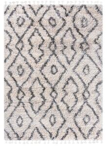 Kusový koberec shaggy Daren krémově šedý 200x300cm