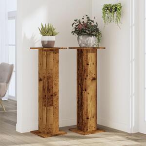 Stojany na rostliny 2 ks old wood 30x30x95 cm kompozitní dřevo