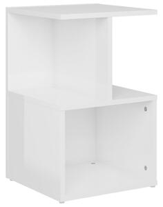 Noční stolek Bosun - 35x35x55 cm | bílý s vysokým leskem