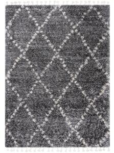 Kusový koberec shaggy Karo šedý 140x200cm