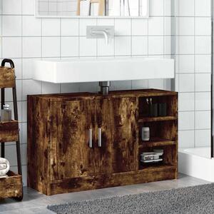 Skříňka pod umyvadlo kouřový dub 90x29x55 cm kompozitní dřevo