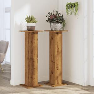 Stojany na rostliny 2 ks dub artisan 30 x 30 x 95 cm kompozit