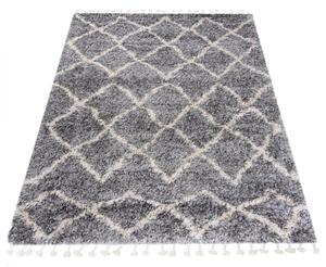 Kusový koberec shaggy Axaya šedý 80x150cm