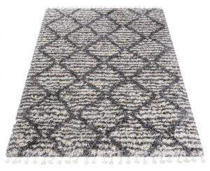Kusový koberec shaggy Atika krémově šedý 140x200cm