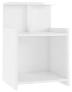 Noční stolek Barnes - 40x35x60 cm | bílý s vysokým leskem
