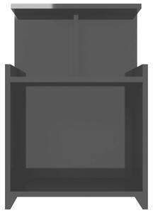 Noční stolky Barnes - 2 ks - 40x35x60cm | černé s vysokým leskem