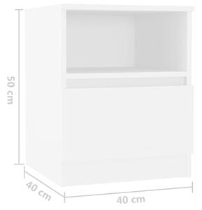 Noční stolky Lorimer - 2 ks - 40x40x50 cm | bílé