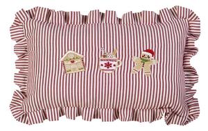 Dekorační polštář s vánočním motivem 30x50 cm Christmas Gingerbread Stripe – Catherine Lansfield