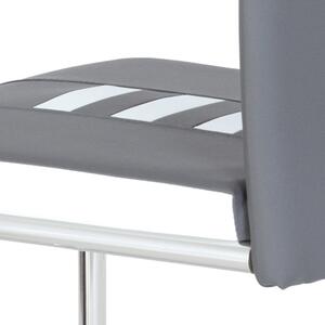 Jídelní židle ANASTASIA šedá/bílá