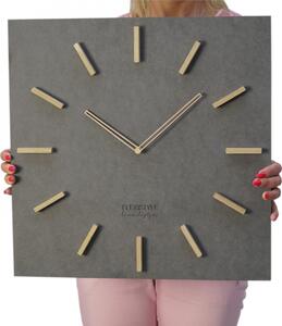 Luxusní hodiny z kvalitního dřeva v šedé barvě