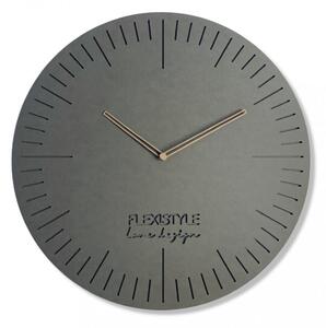 Nástěnné hodiny ze dřeva v šedé barvě NATURAL 50cm