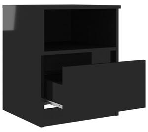 Noční stolek Lorimer - 40x40x50 cm | černý s vysokým leskem