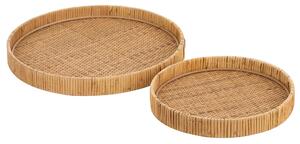 Set 2ks kulatých ratanových podnosů Boom - Ø 40*4cm