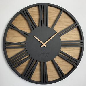Luxusní dřevěné hodiny s průměrem 50cm ROMAN LOFT Průměr 50 cm